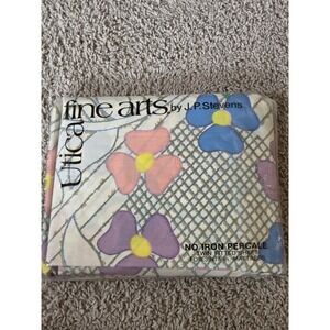 Vintage J.P. Stevens Utica Fine Arts  Twin Fitted Sheet In Original Package